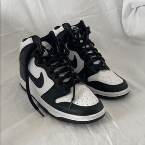 Nike Black and White High-Top Sneakers